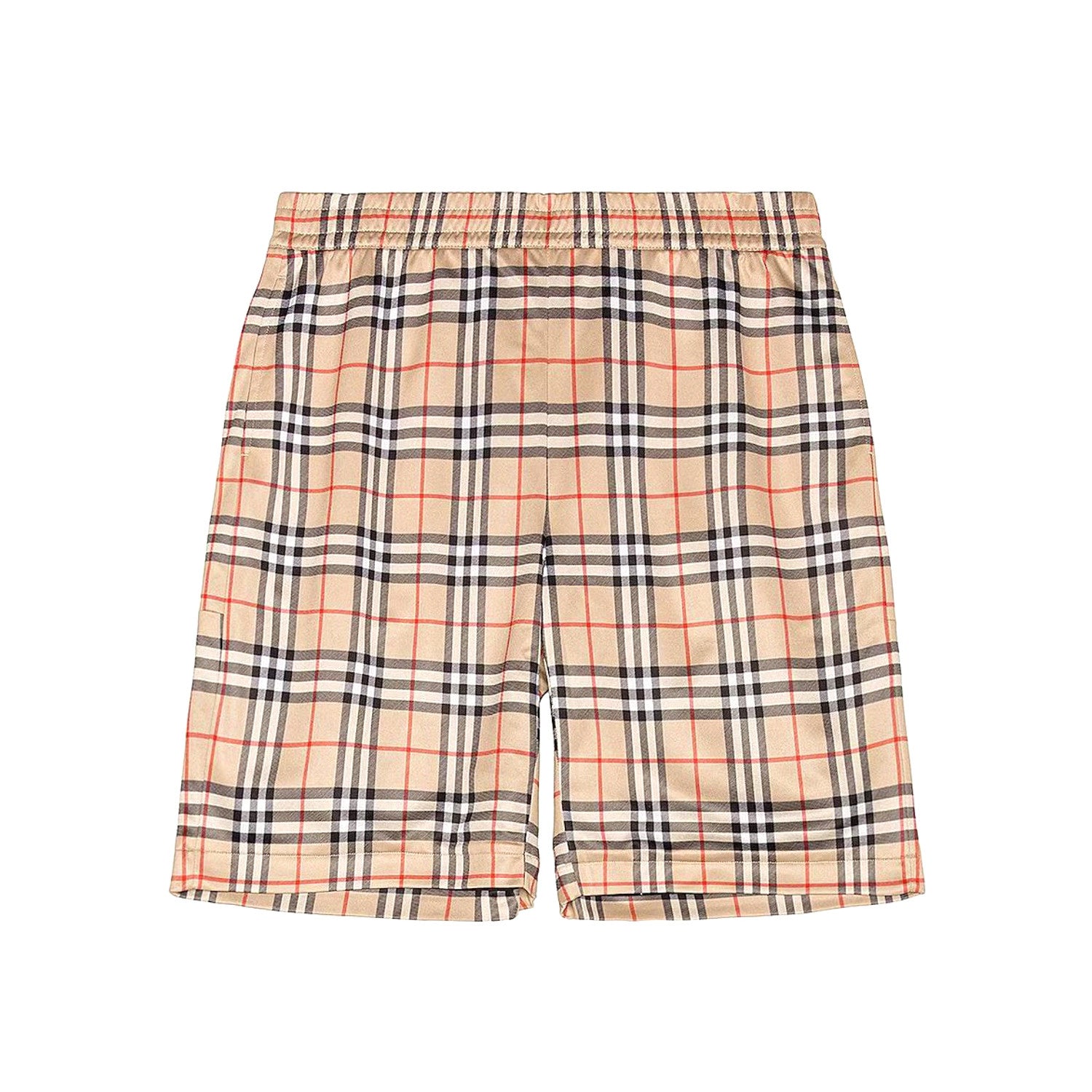Burberry Men's Summer Colour Block Check Full Print Mid Waist Elasticated Shorts Pants #99212