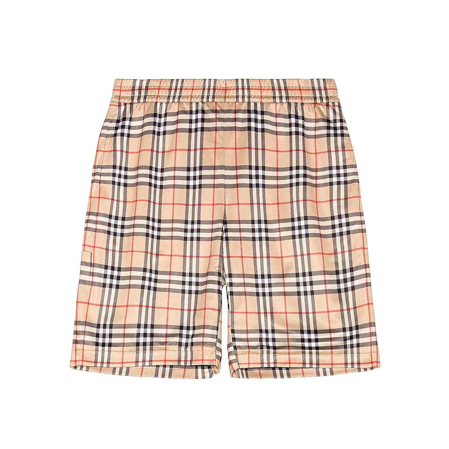 Burberry Men's Summer Colour Block Check Full Print Mid Waist Elasticated Shorts Pants #99212