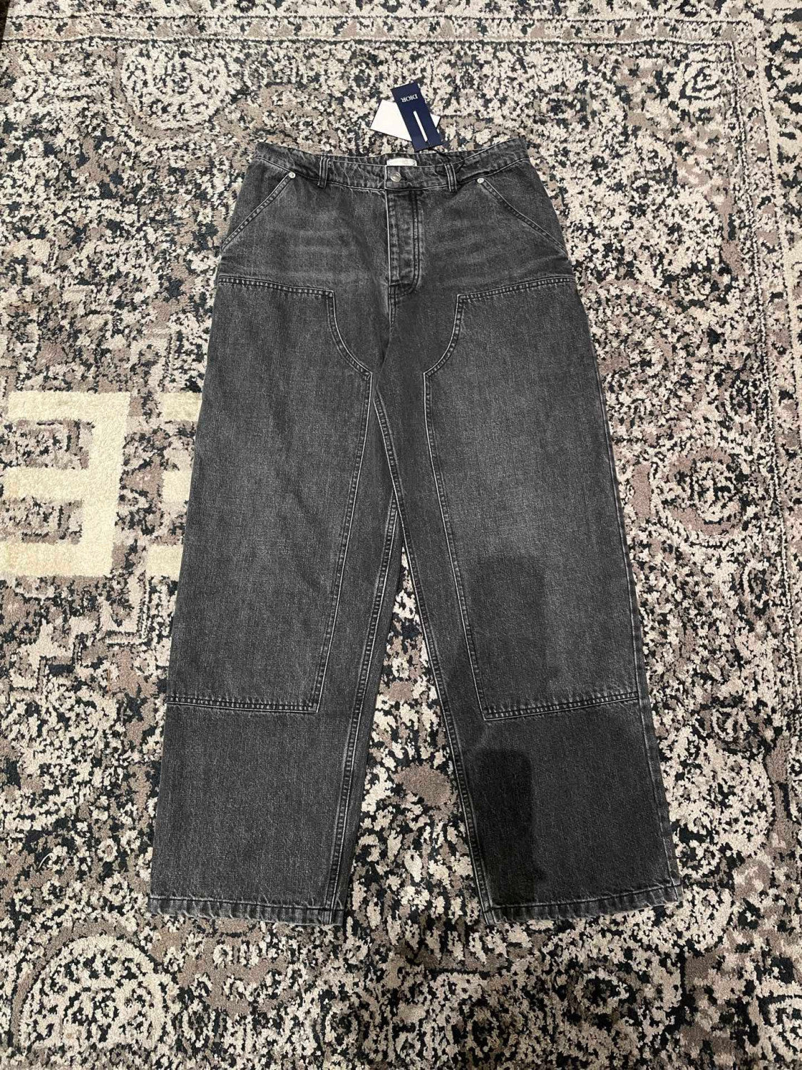 DIOR CD Box Pants Gray Cotton Twill #336939