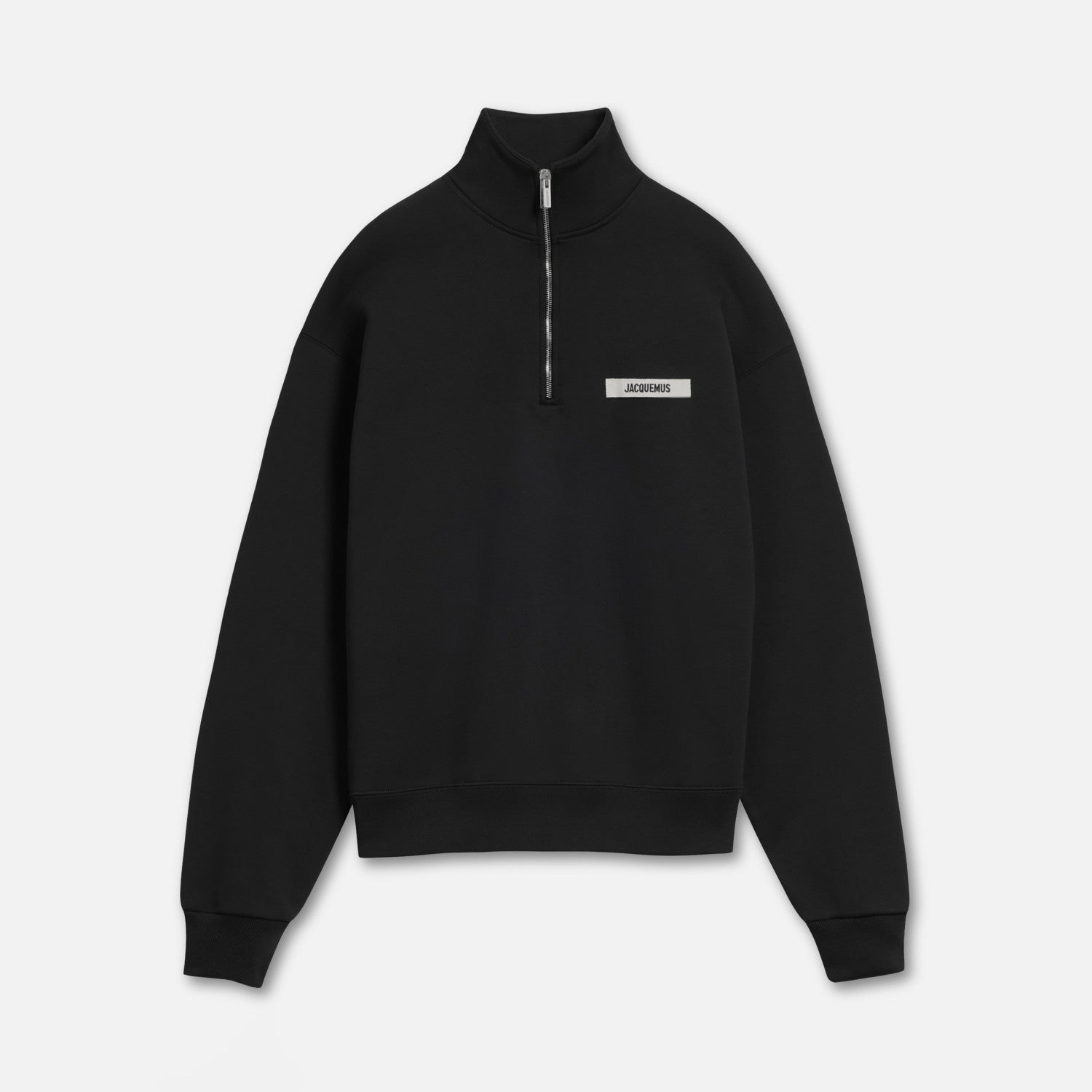 Jacquemus Men's Spring/Fall Fashion Casual High Neck Half Zip Embroidered Knit Logo Sweatshirt #78534