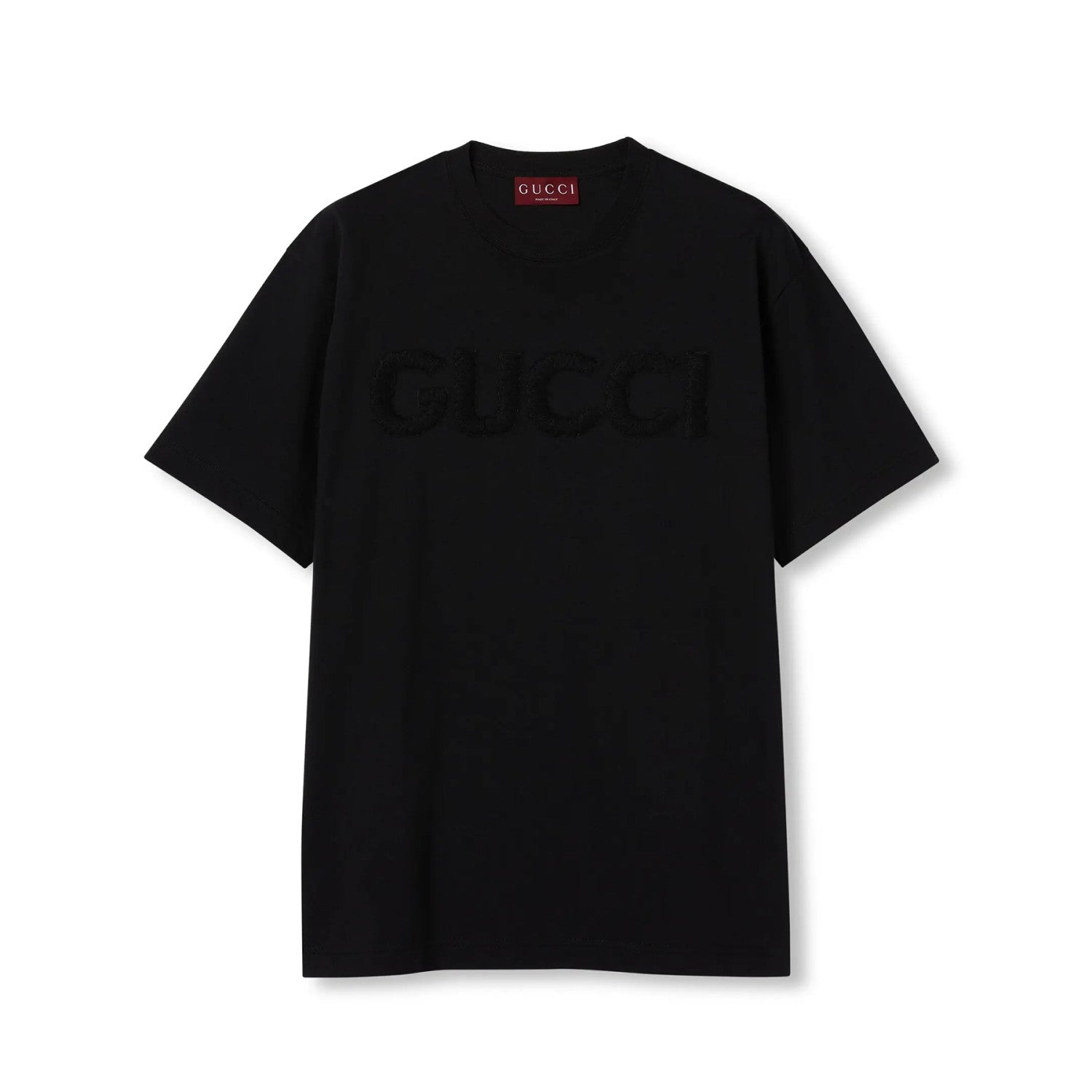 Gucci Men's Summer Solid Color Embroidered Letter Print Round Neck Cotton Short Sleeve T-Shirt #76389