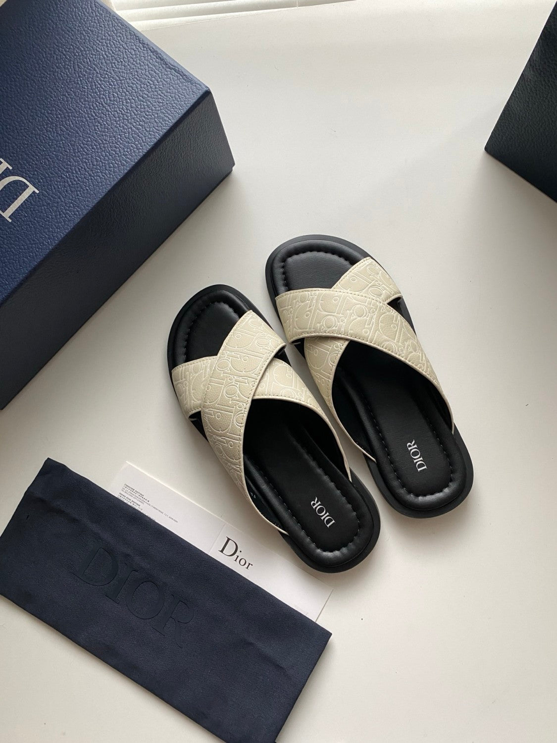 Dior Alias Men's Summer Solid Color Letter Print Casual Sandal Shoes #77154