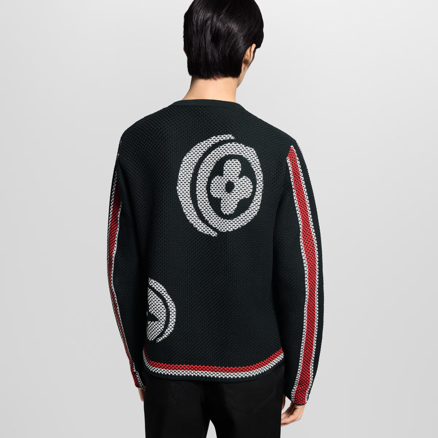 Louis Vuitton Men's x Spring/Fall/Winter Embroidered Knit Cotton Crew Neck Single- Breasted Cardigan Jacket #81596