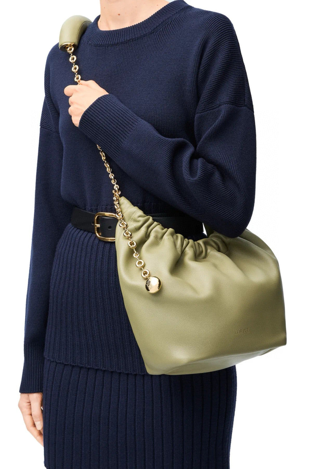 Loewe Women's Small Soft Napa Lambskin Squeeze Handbag Logo Solid Color Adjustable Shoulder Strap Crossbody Tote Bag Bags 0010948040 #81756