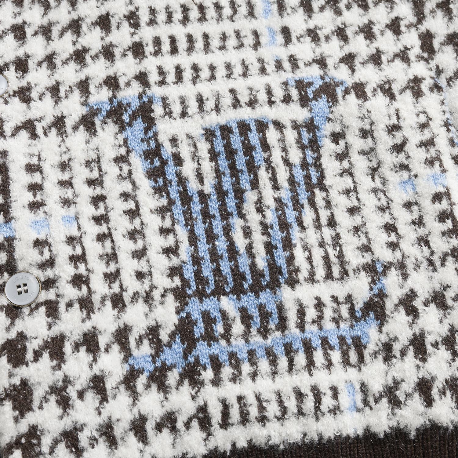Louis Vuitton Textured Plaid Cardigan 1AJBSP #335295