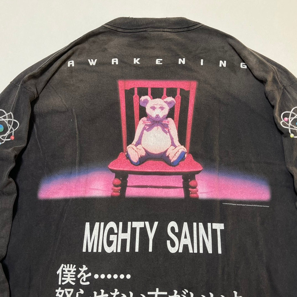 Saint Michael Men's Spring. Autumn And Winter High Street Letter Printed Round Neck Cotton Loose Pullover Long Sleeve Black Sweatshirt Ngvp #9471