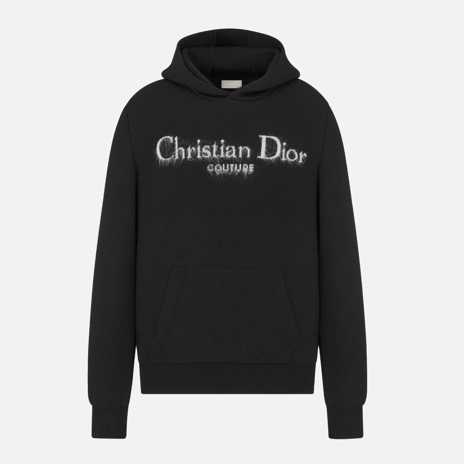 Dior Men's Spring and Autumn Black Logo Letter Print Tassel Design Hooded Long Sleeve Sweatshirt #73654