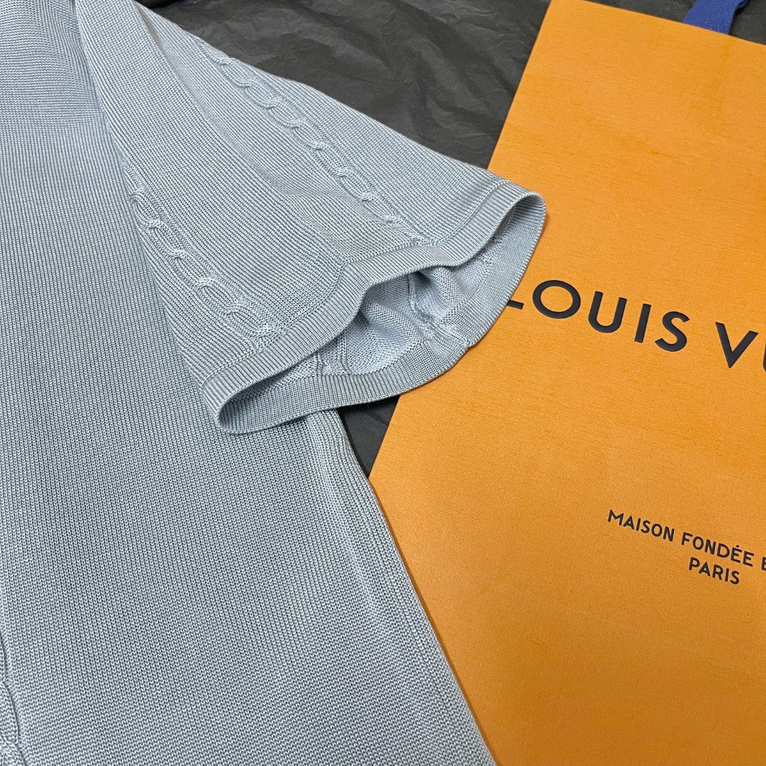 Louis Vuitton Silk-Cotton Short-Sleeved Crewneck 1AIJYI #335509