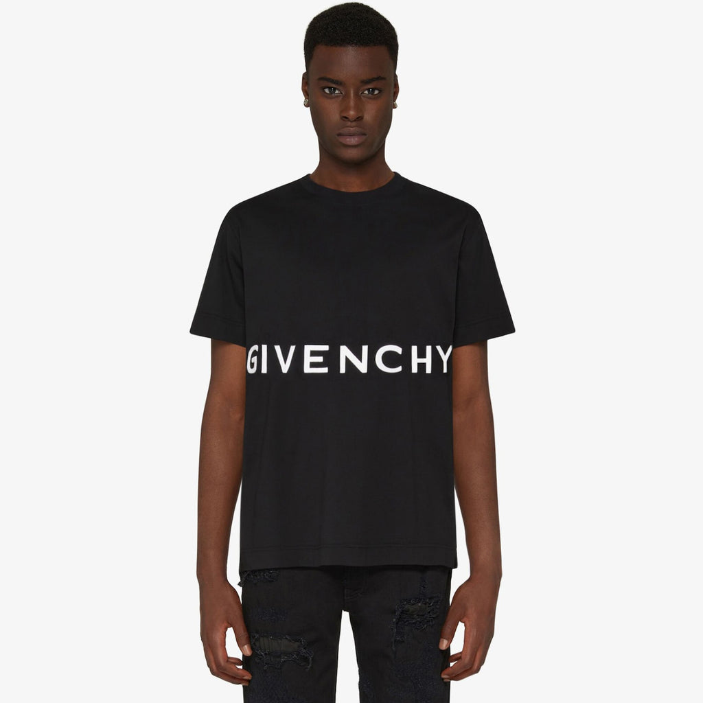 Givenchy Men's 4G Logo Oversized Black Short Sleeve T-Shirt #97284