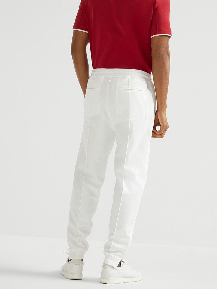 Brunello Cucinelli Men's Lace-up Sweatpants Four Seasons Solid Color Cotton Casual Drawstring Trousers Pants Ngvp #1767