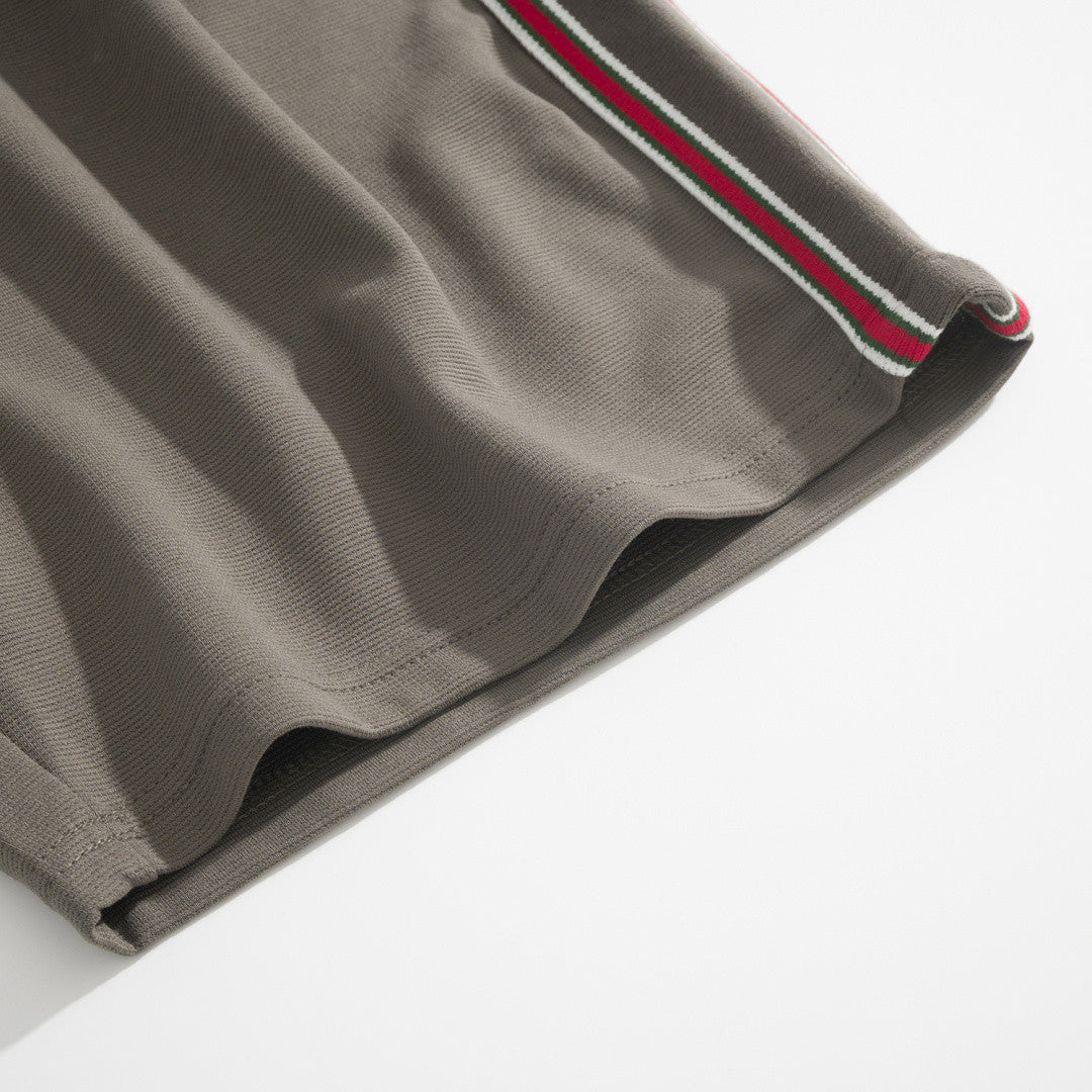 GUCCI Embroidered Logo Cotton Piqué Shorts #377960