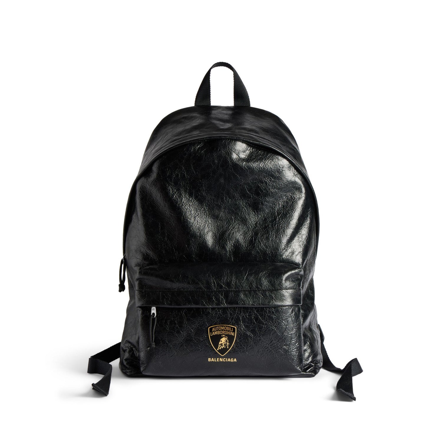 Balenciaga x Automobili Lamborghini Explorer Men's Solid Color Letter Print Oil Wax Leather Book Bag Backpack Bags #78129