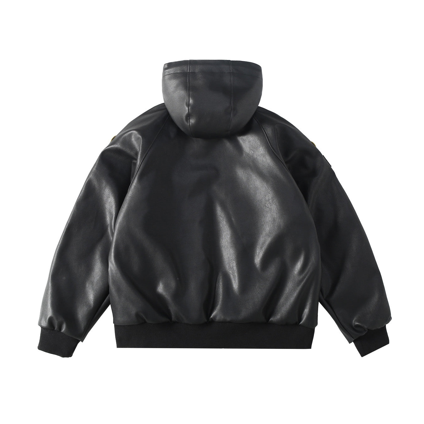 Supreme x Vanson Leathers Men's and Women's Spring and Fall Sleeve Logo Embroidered Patch Zipper Closure Hooded Leather Jacket #75186