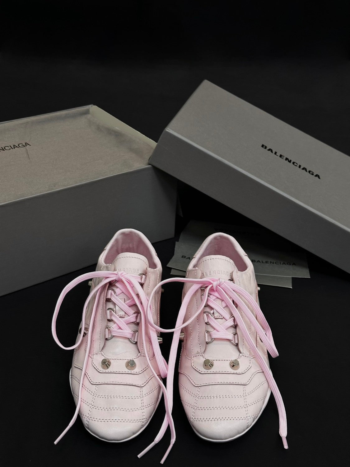 Balenciaga  Women's City Sneaker Sheep Leather Flat Lace-up Low-cut Lifestyle Shoes #333071