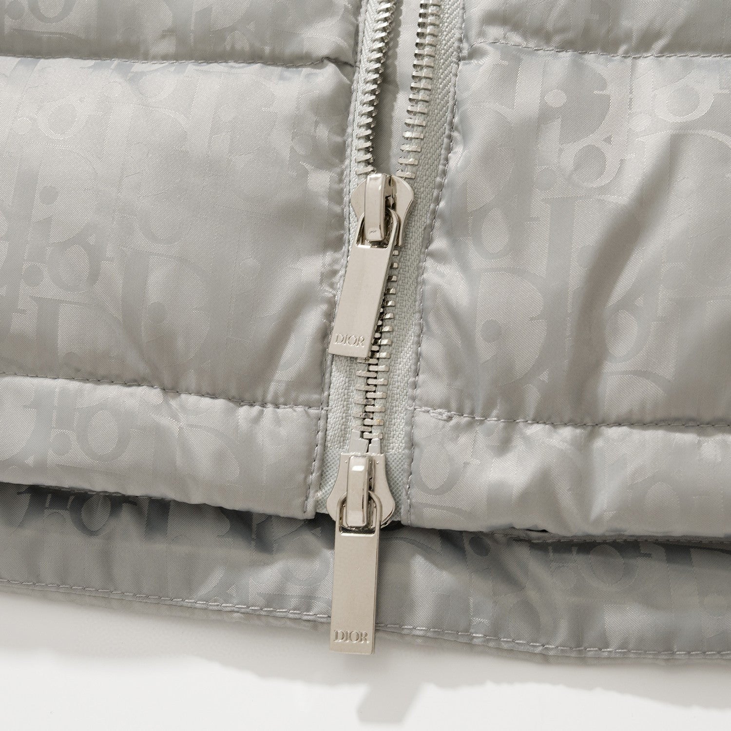 Dior Zipped Long Sleeve Dark Print Puffer Down Jacket #96591
