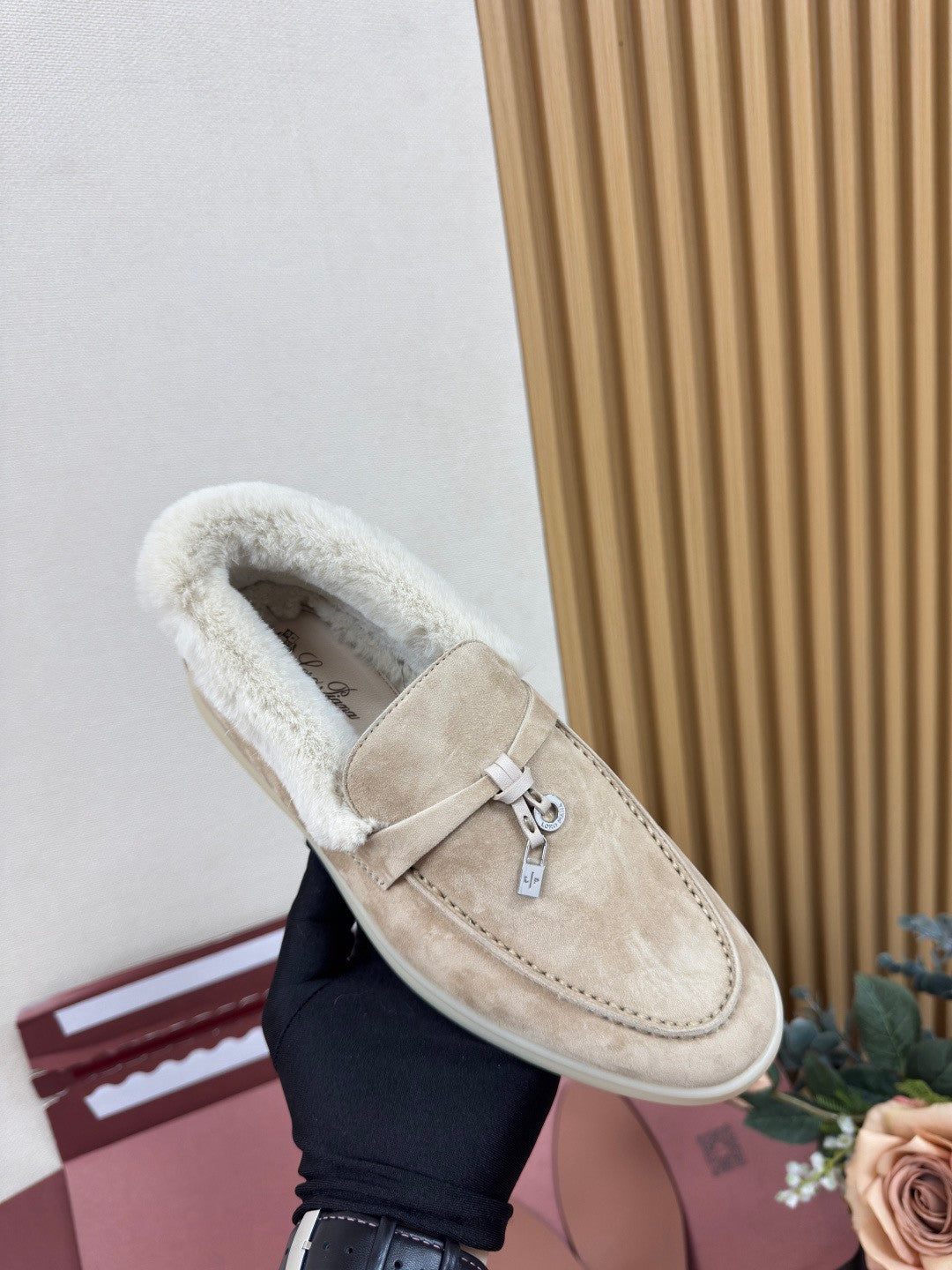 Loro Piana Summer Charms Walk Loafer Suede Moorland #334047