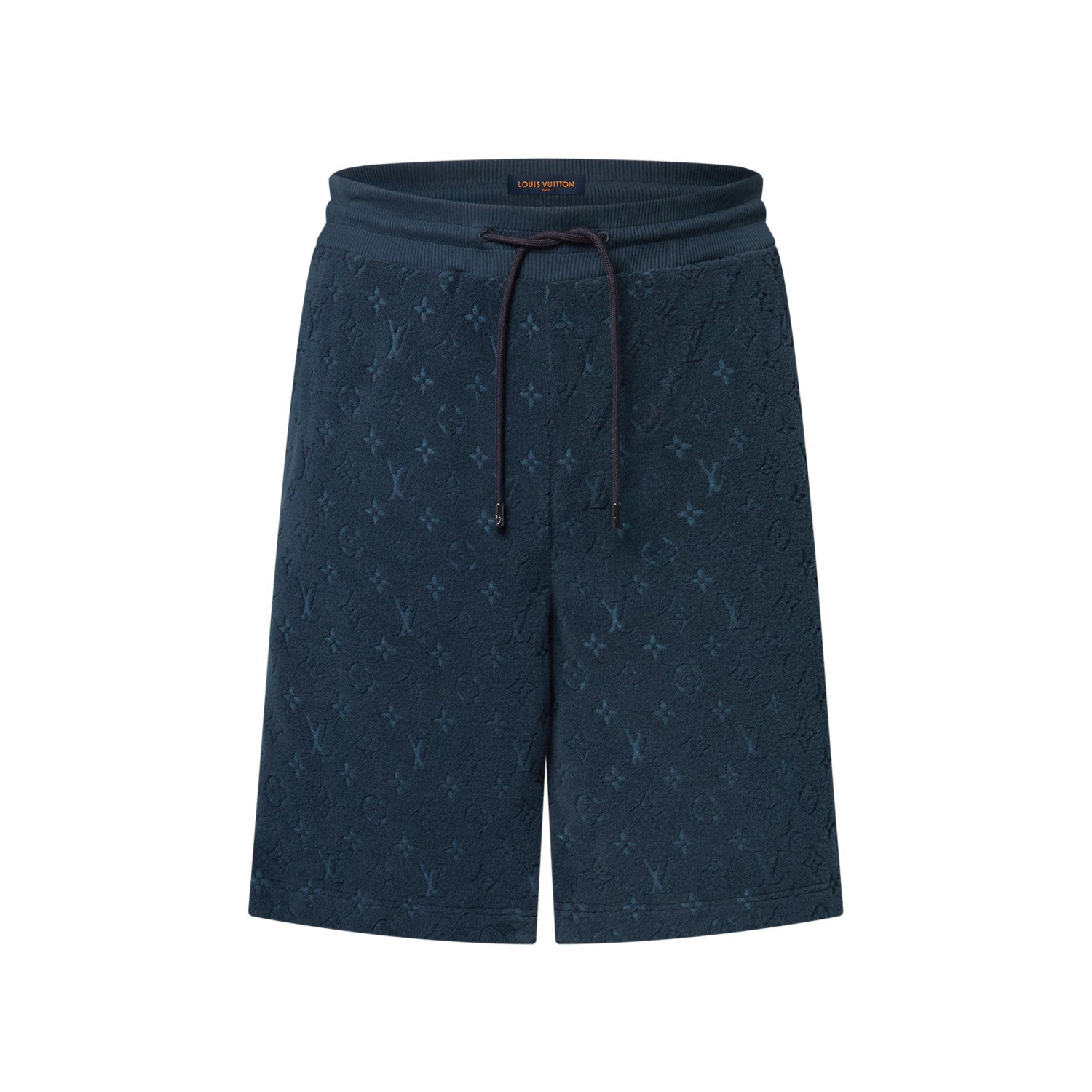 Louis Vuitton Men's Summer Solid Color Letter Print Cotton Terry Cloth Drawstring Shorts #77875