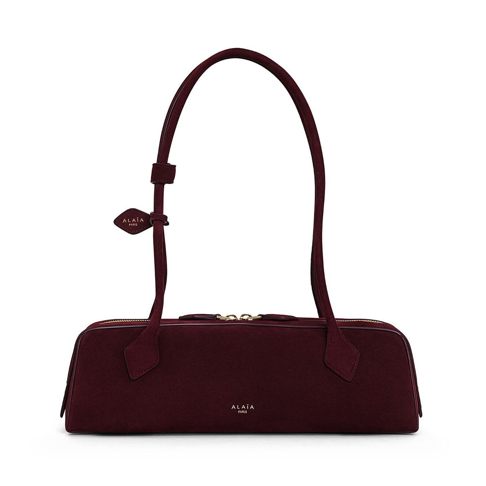 Alaïa Raspberry Le Teckel Medium Bag in Nubuck #320545