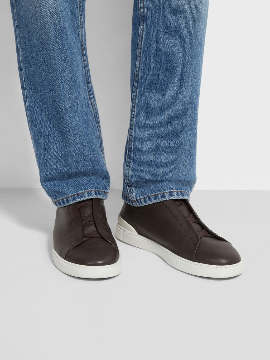 Ermenegildo Zegna TRIPLE STITCHâ„?SECONDSKIN Luxury Casual Shoes Men's All-Season Genuine Leather Fashion Footwear Lace-Free Comfort Shoes #81456