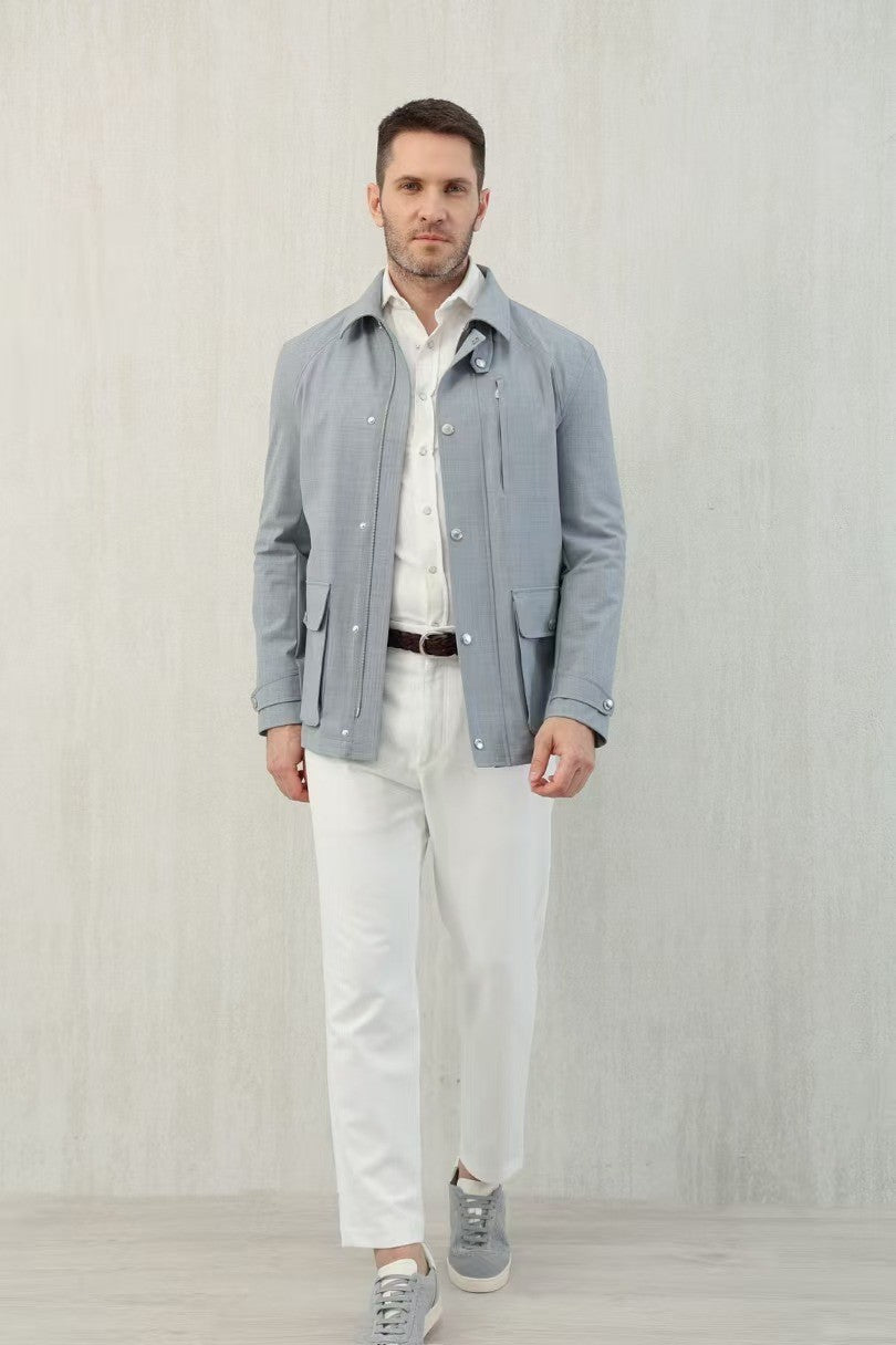 Brunello Cucinelli Men's Spring And Summer Fashion Shoulder Insert Sleeve Military Jacket Light And Comfortable Temperament Jacket Coat Ngvp #9961