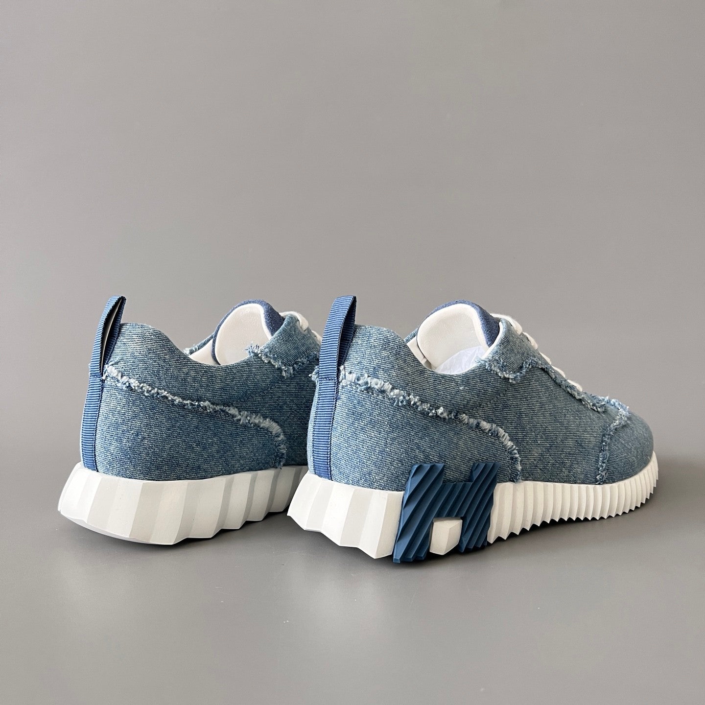 Hermes Bouncing Men's And Women's Spring/Summer Fashion Casual Round Toe Lace Up Low Top Canvas Casual Shoes #78411