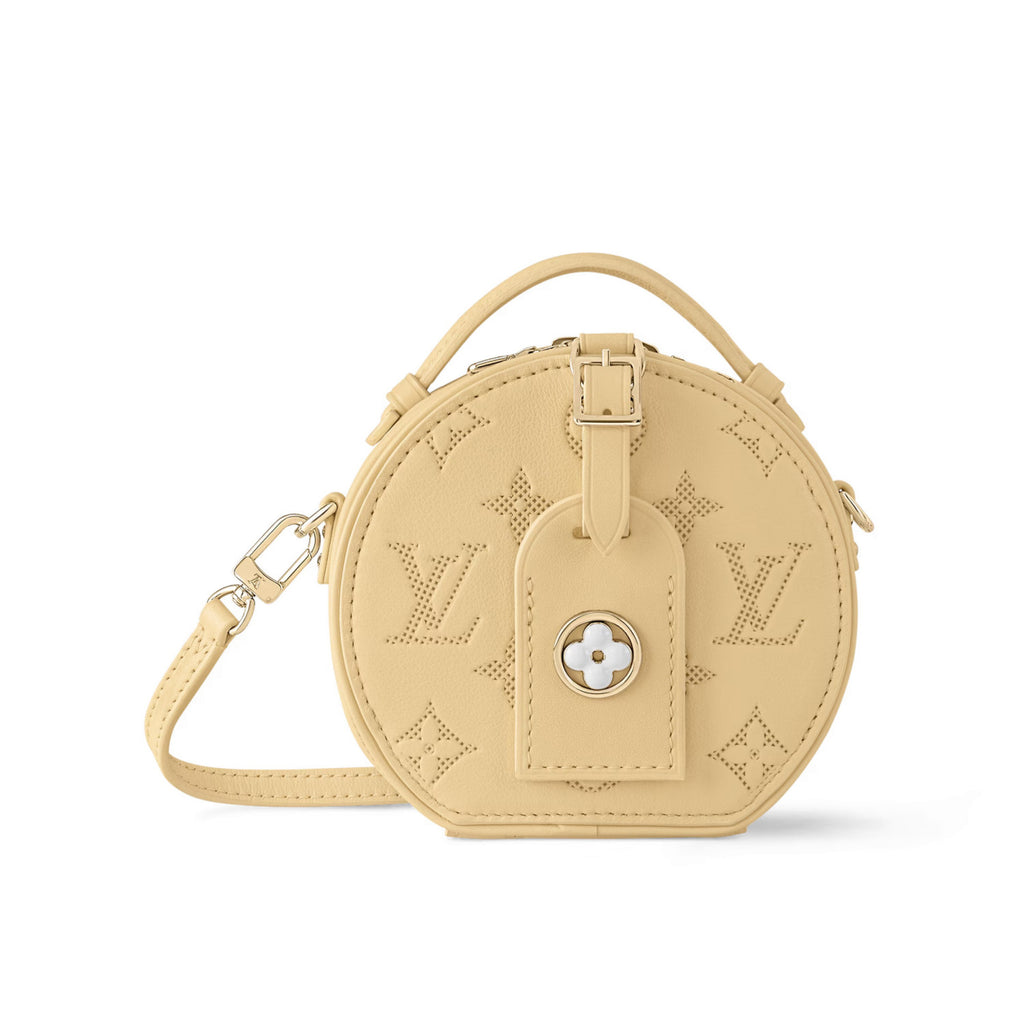 Louis Vuitton Mini Boîte Chapeau Flower Ring Women's Detachable Adjustable Shoulder Strap Zip Closure Solid Colour Cow Leather Handbag Shoulder Crossbody Bag Bags #76822