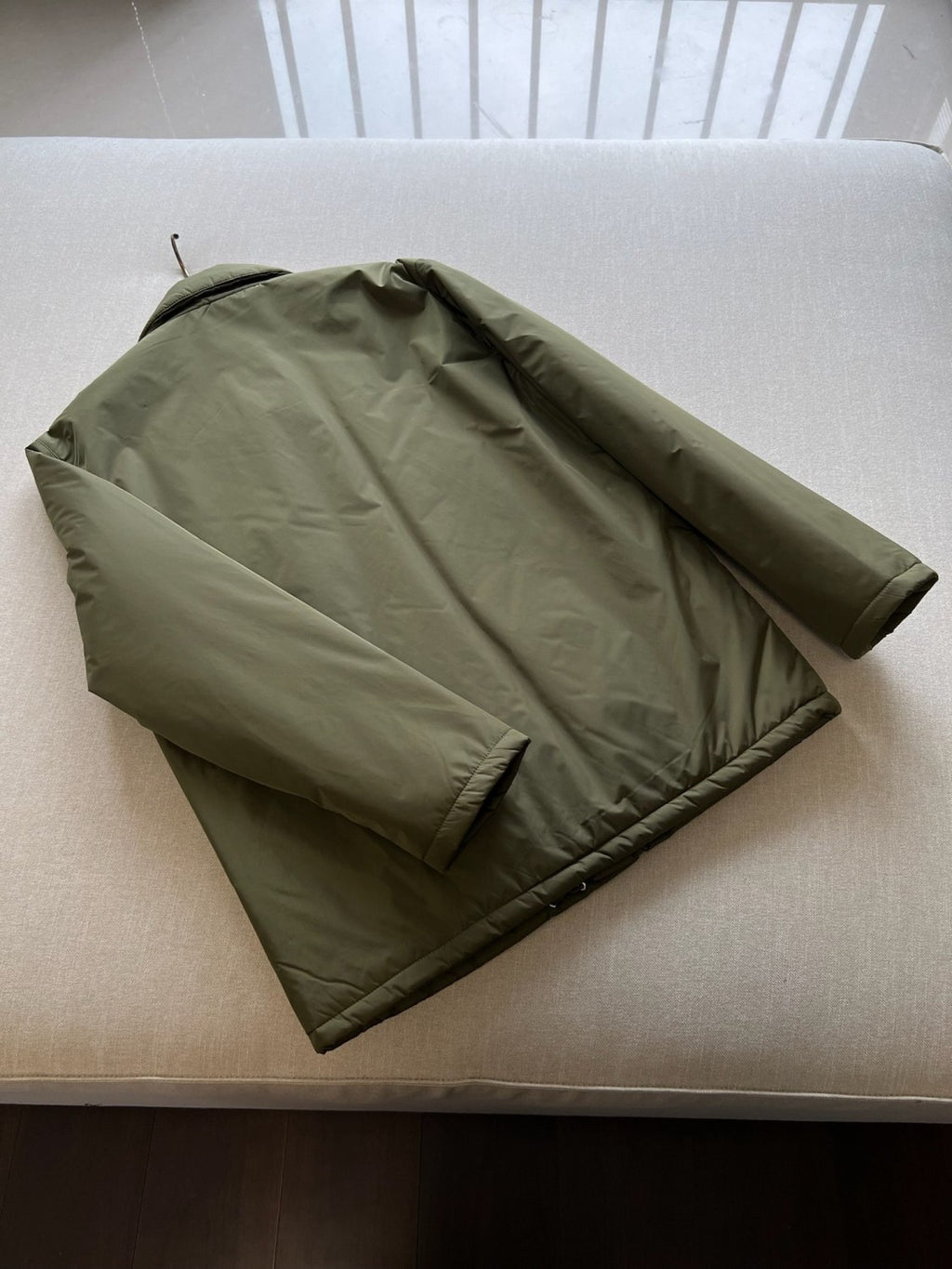 Prada Men's Autumn and Winter Solid Color Single Breasted Nylon Cotton Jacket Long Sleeve Jacket #73912
