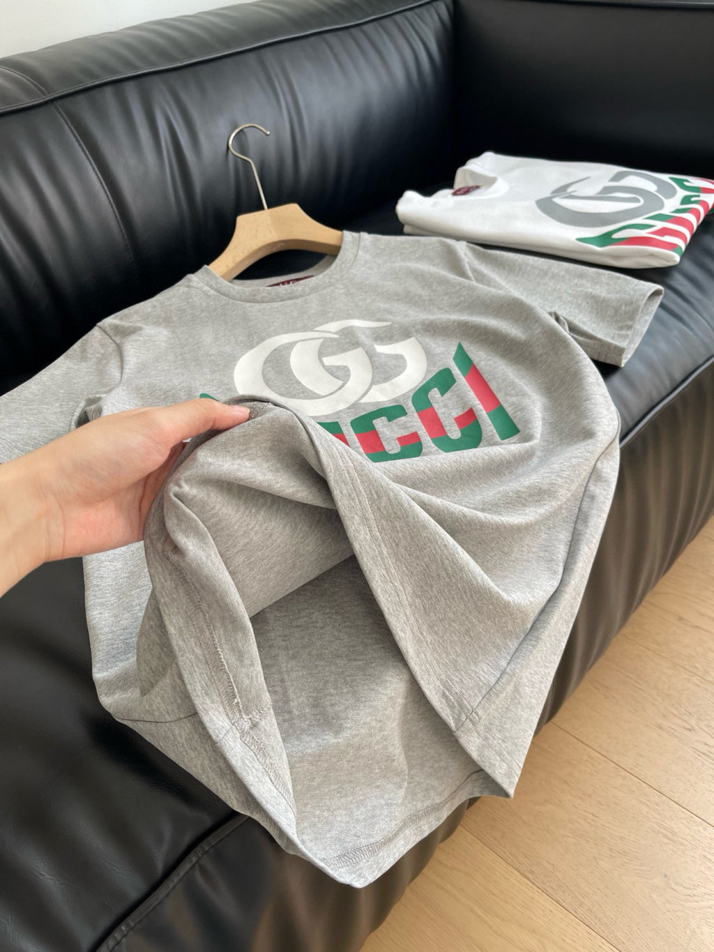 Gucci Men's Summer Monogram Printed Round Neck Cotton Short Sleeve T-Shirt #76681