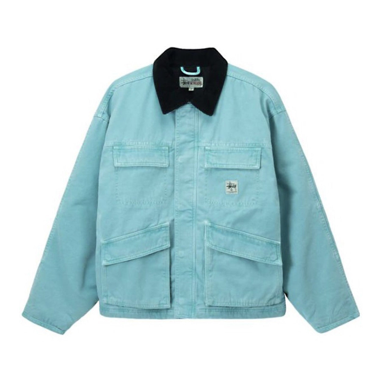 Stussy Men's Autumn and Winter Solid Color Pocket Zipper Warm Workwear Long Sleeve Jacket #73616