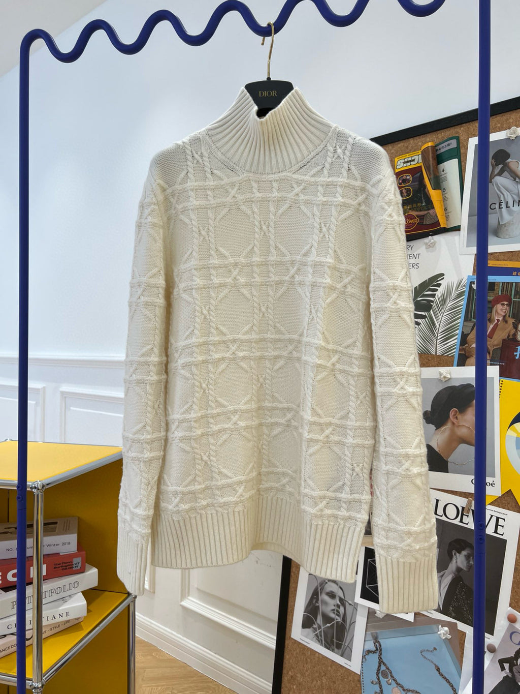 Dior Men's Spring & Autumn Logo Icon Solid Color Plaid Cashmere Fashion Long Sleeve Pullover Knitted Sweater #97968