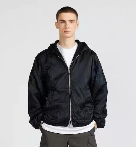 Dior Men's Fashion Casual CD Double Sided Hooded Zipper Long-Sleeve Sports Jacket #78595