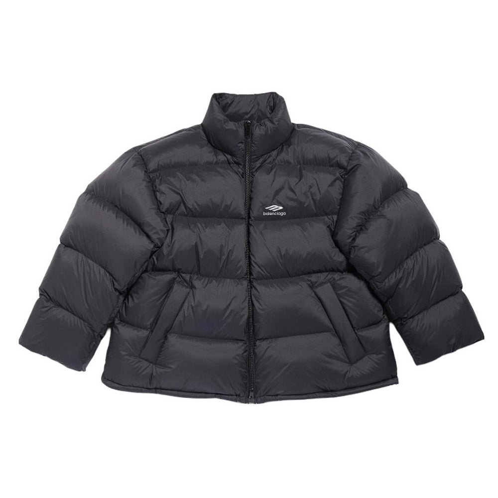 Balenciaga Men's Women's Autumn And Winter Standing Collar Solid Color Zipper Long Sleeve Puffer Down Jacket #73355