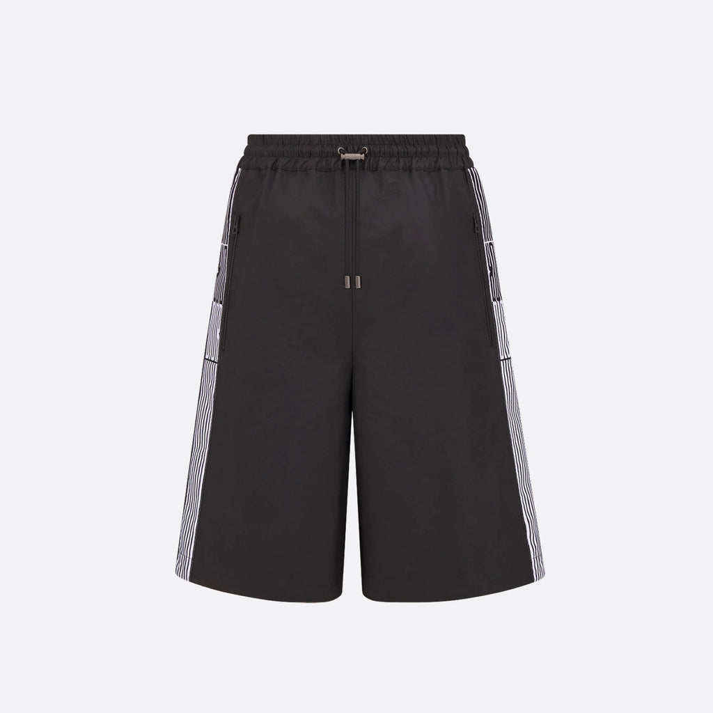 Dior Men's And Women's Summer Solid Color Casual Mid Waist Tie Loose Shorts #76144