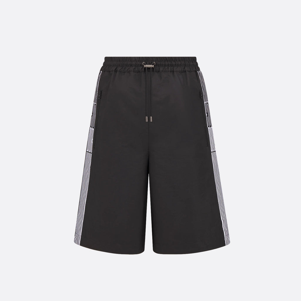 Dior Men's And Women's Summer Solid Color Casual Mid Waist Tie Loose Shorts #76144