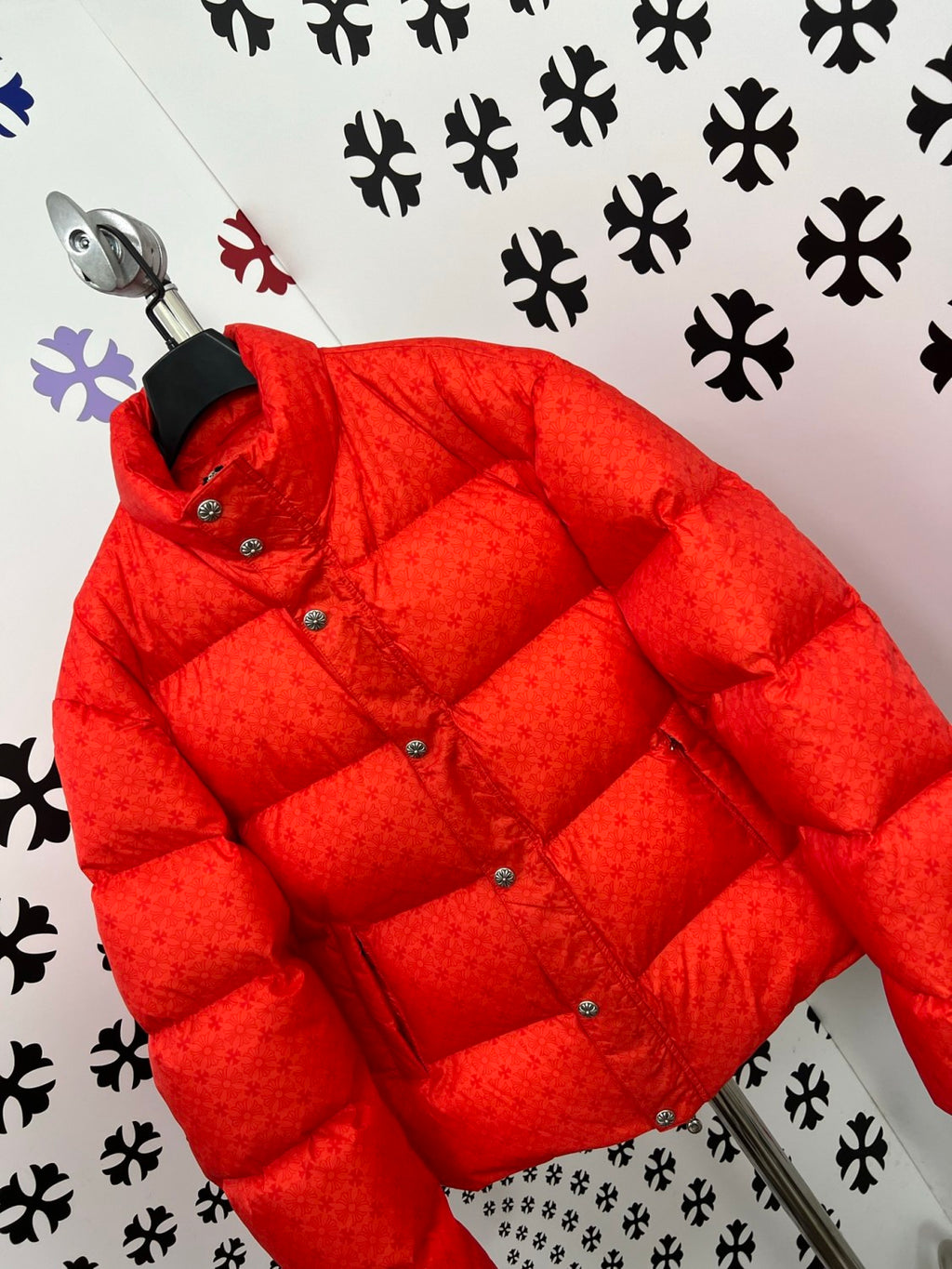 Chrome Hearts Red Goose Down Jacket #375548