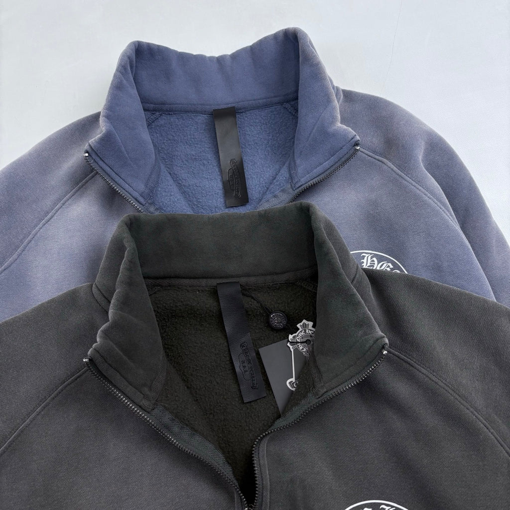 Chrome Hearts Half Zipper Sweatshirt Couple Style Pure Cotton #333458