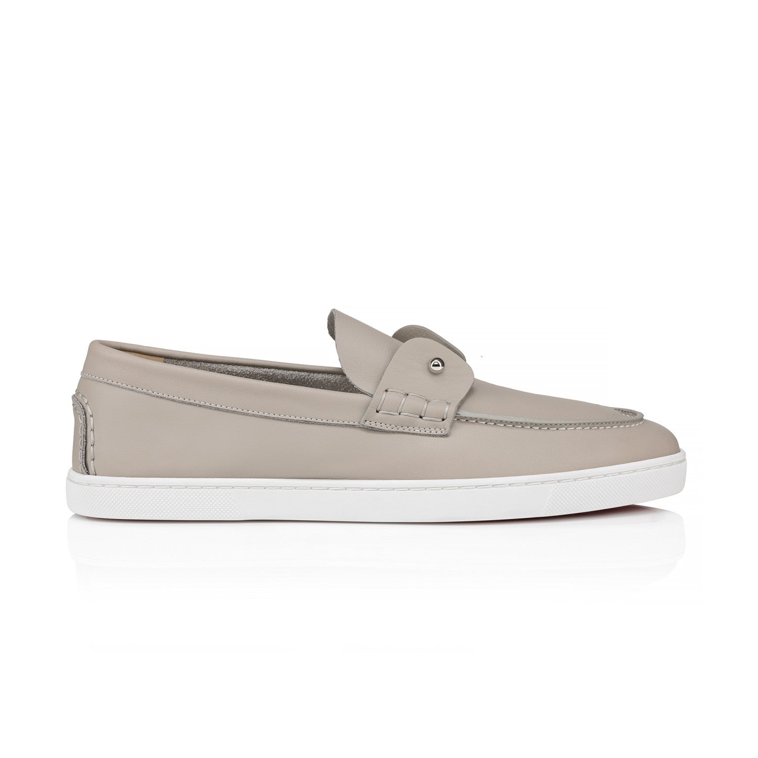 Christian Louboutin Men's Solid Color Cowhide Leather Casual Flat Loafers Shoes #77839