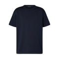 Louis Vuitton Men's Summer Letter Jacquard Pattern Navy Round Neck Cotton Short Sleeve T-Shirt #97886