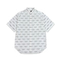 Balenciaga Men's Summer Solid Color Letter Print Single Breasted Short Sleeve Shirt #76361