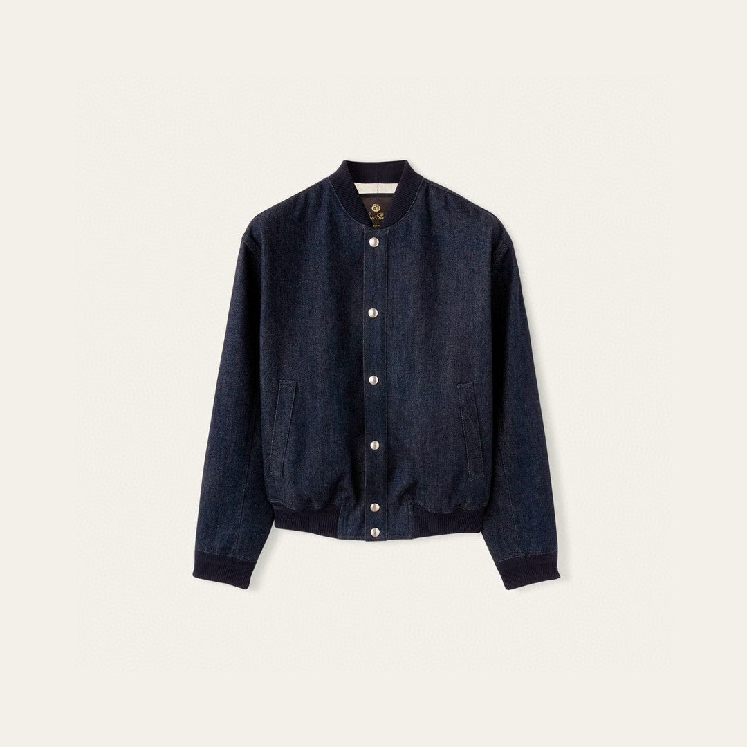 Loro Piana Men's Spring/Fall Solid-Color Cotton-Blend Cashmere Single-Breasted Long-Sleeve Jacket With Baseball Collar Ngvp #2349