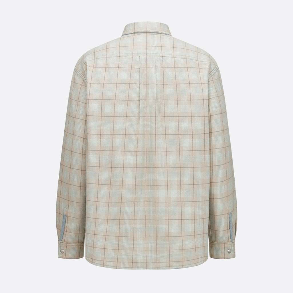 Dior Men's Spring And Autumn Long Sleeved Single Breasted Christian Couture Reversible Shirt Blue Cotton Denim #97745