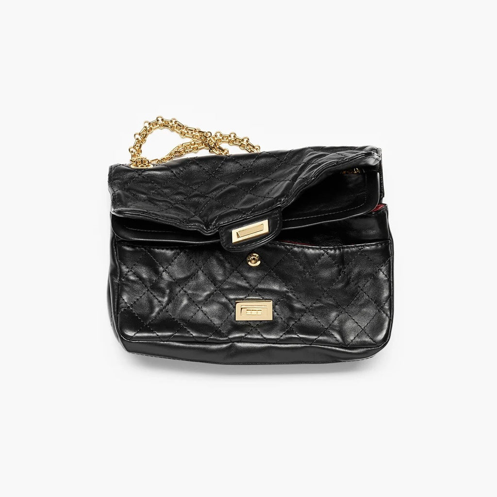 Chanel 2.55 Handbag Spring/summer 2026 Lambskin And Gold-tone Metal Black Diamond-quilted Chain Strap Flap Shoulder Bag Bags #82818A