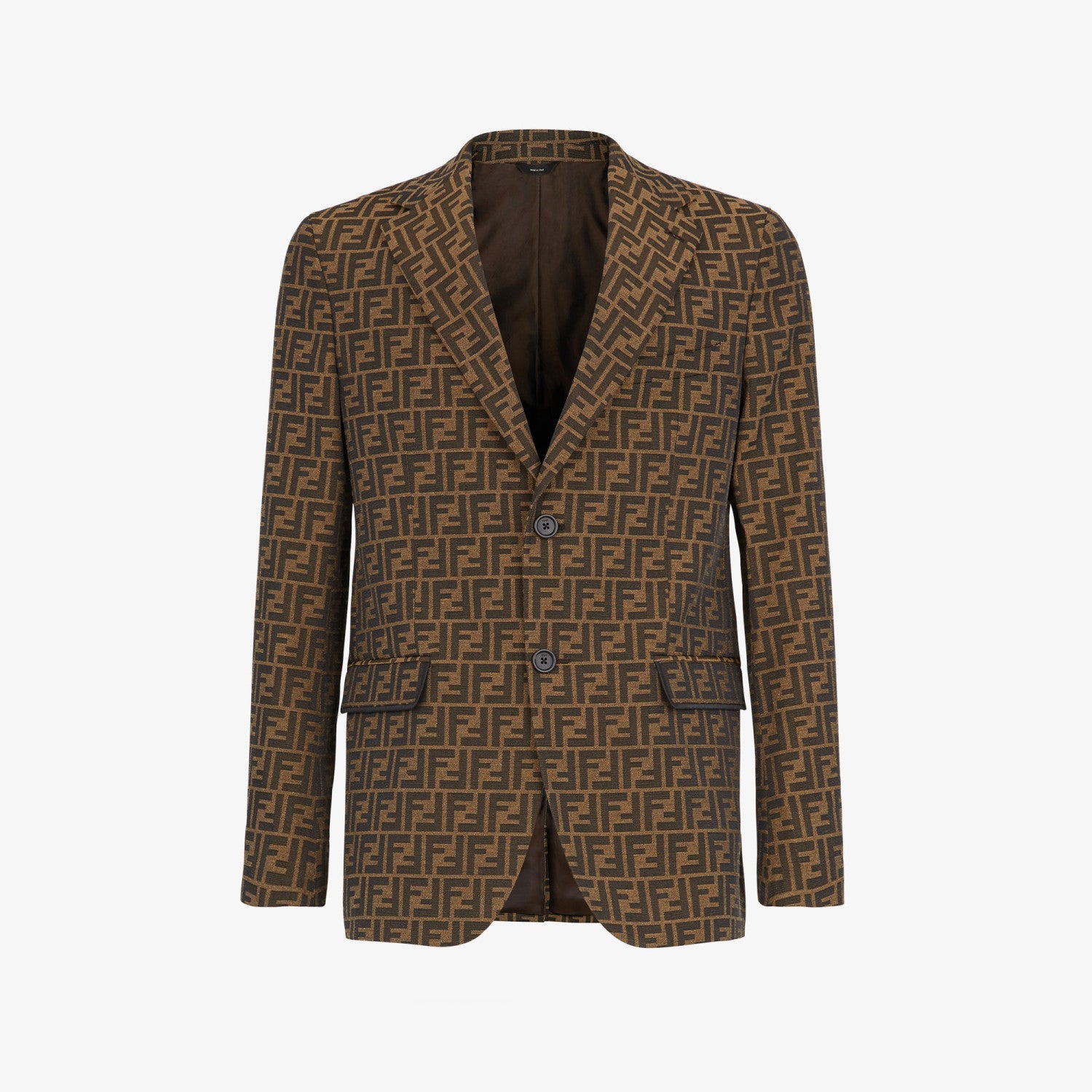 Fendi Men's Fall And Winter F Full Print Casual Suit Jacquard Lapel Single-breasted Jacket Straight Suit Pants Set #71558