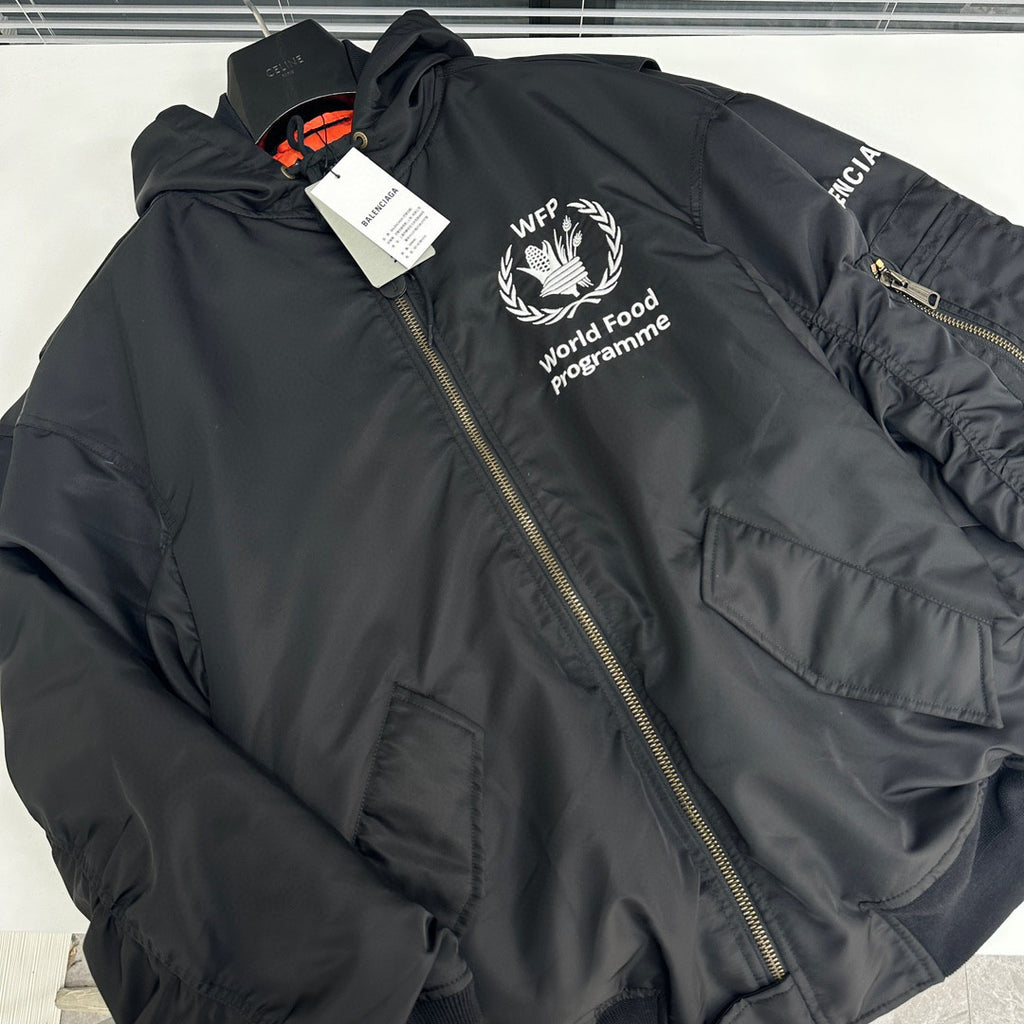 Balenciaga Zipped Hooded Jacket Coat #96499