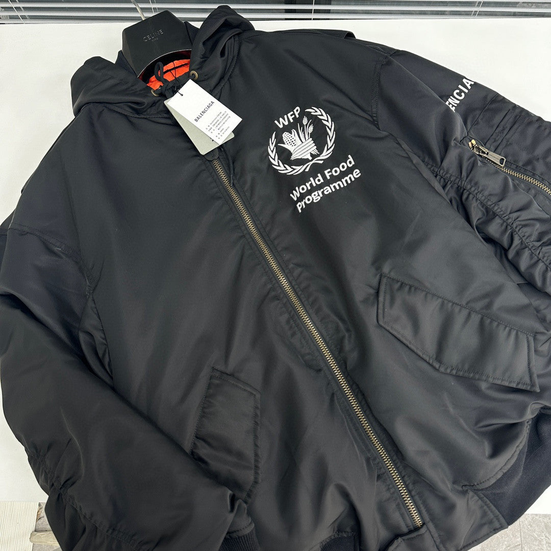 Balenciaga Zipped Hooded Jacket Coat #96499