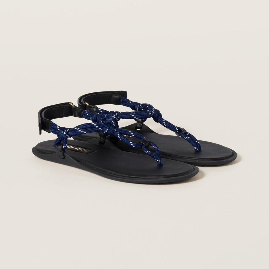 MiuMiu Women's Summer Fashion Casual Toe-exposed Strappy Leather Sandals Shoes #78431