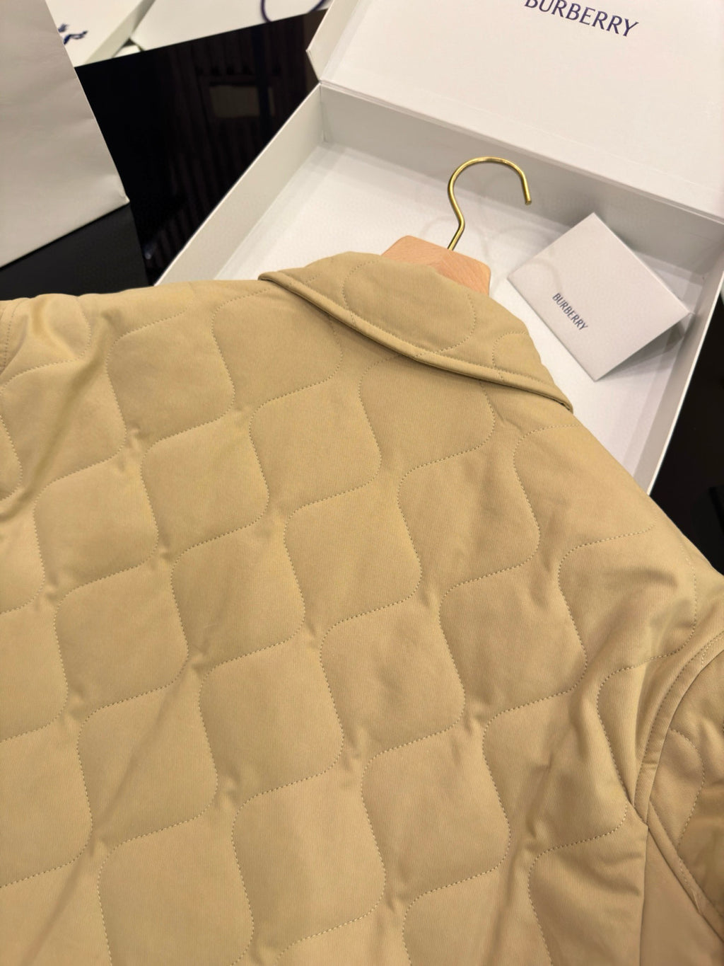 Burberry Men's Spring/Fall Fashion Casual Solid Color Collared Single Breasted Checkered Lined Long Sleeve Jacket #79367