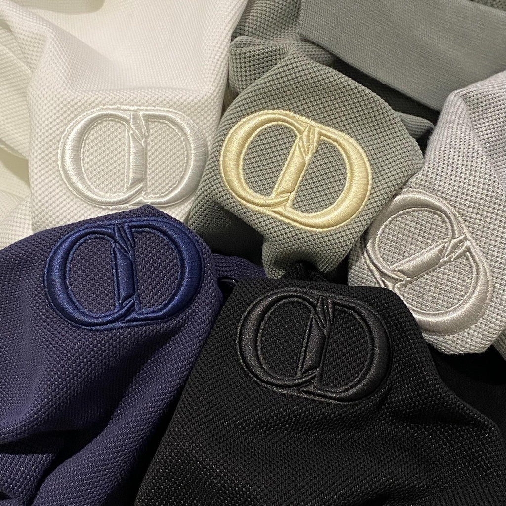 Dior Men's Summer Solid Color Logo Letter Embroidered Polo Shirt Short Sleeve T-Shirt #99929