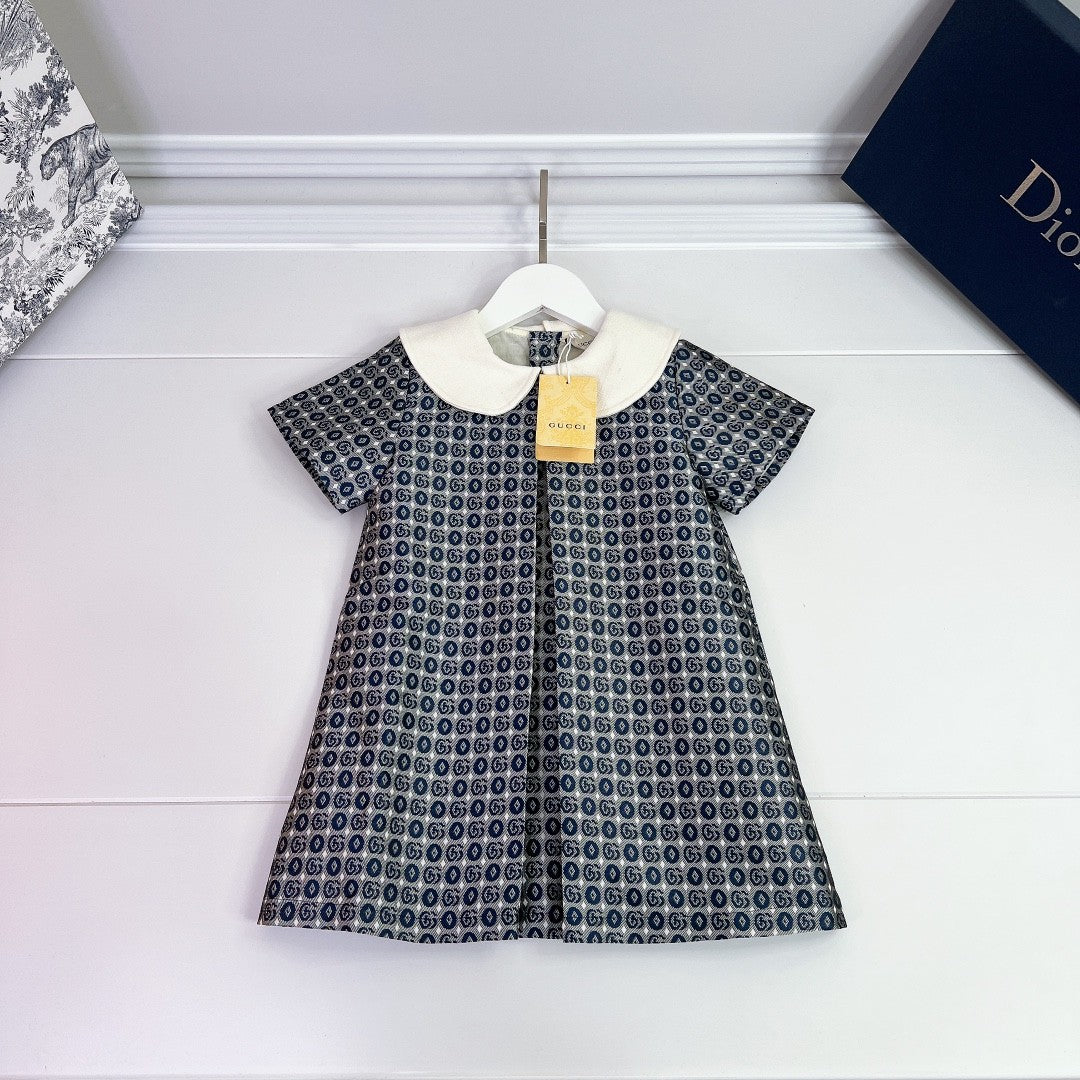 Gucci Kid's Double G Cotton Dress #38947
