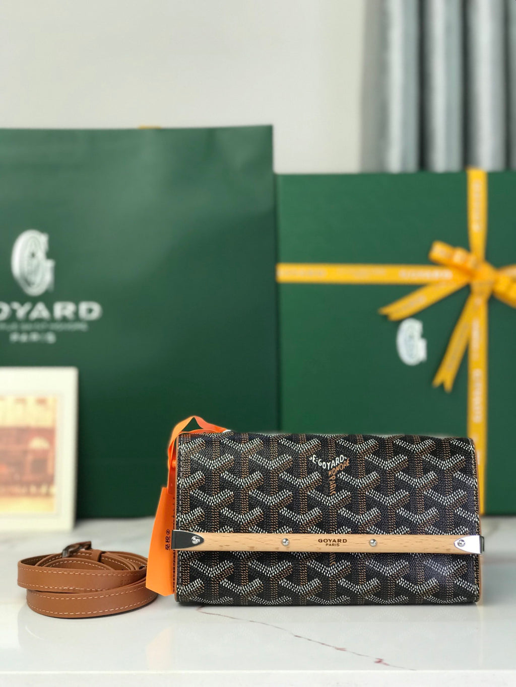Goyard Monte-carl Mini Clutch Wooden Strap Iconic Luggage Crossbody Shoulder And Tote Bag Bags #196795